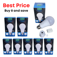 KNR LIGHTS - SOFT WHITE LED rechargeable Lightbulbs - 8 pack - FREE SHIPPING